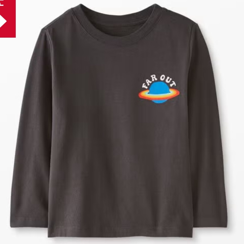 Hanna Andersson Charcoal Crew Neck Top